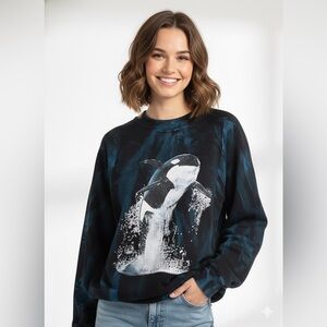 Vintage 90s Fruit of the Loom Orca Sweatshirt